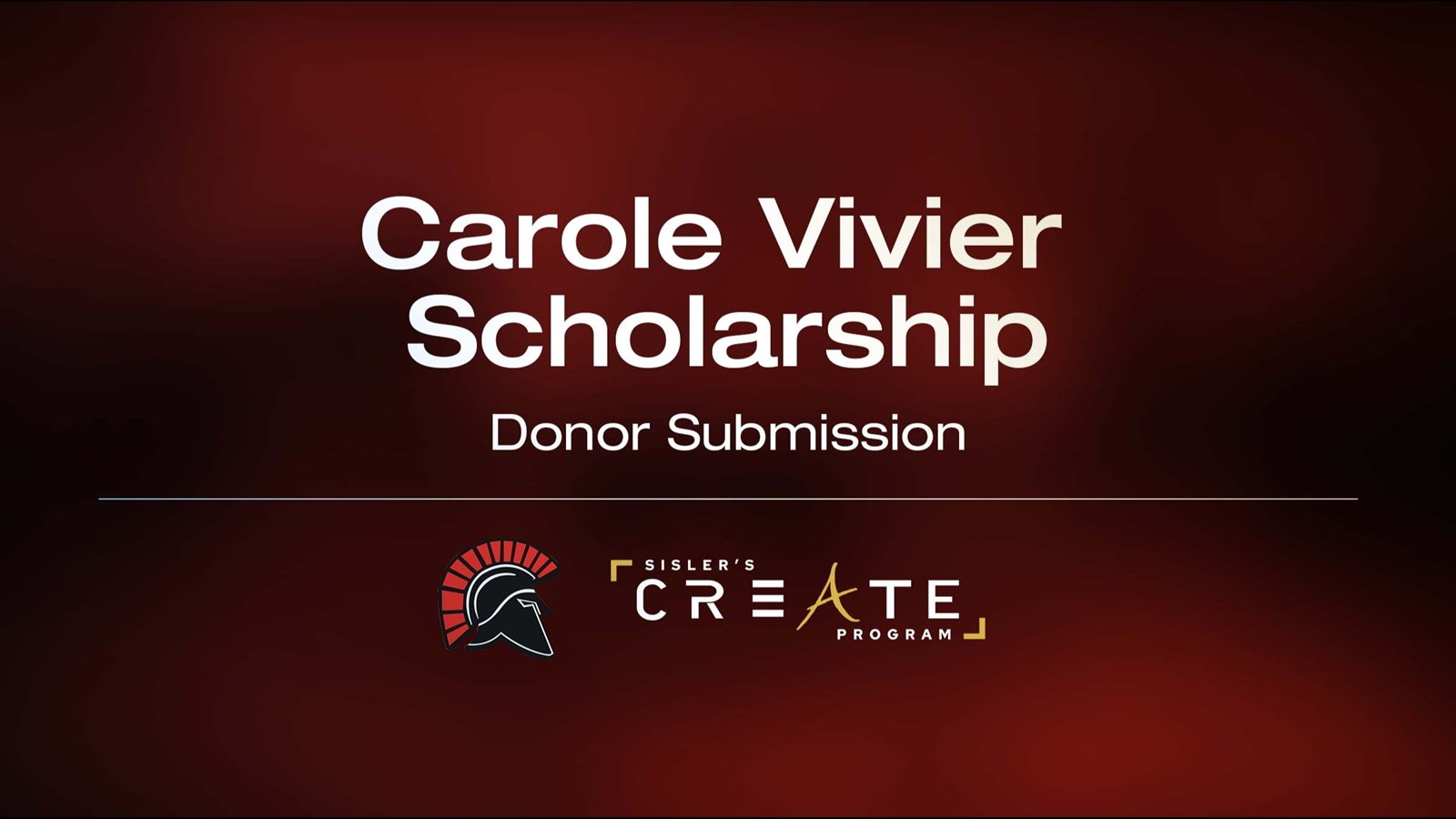 Sisler High School Create Program Carole Vivier Scholarship